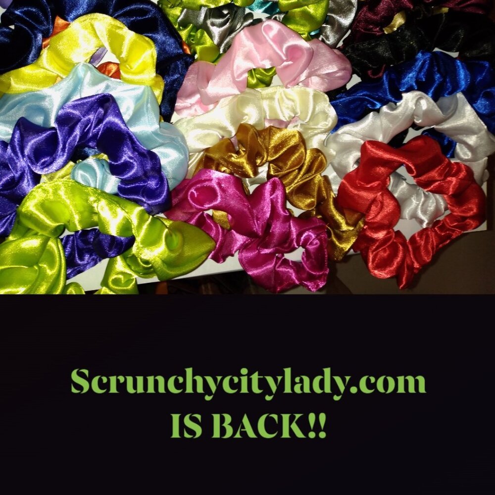 Set of 22 Satin Scrunchies in 22 Colors